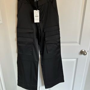 Zara satin cargo pant